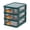 Green, variant on Uutvery Desk Organizer with Drawers Plastic Storage Drawer Bins Drawer Type Desktop Storage Box Transparent Desktop Organizer with Orange Handle Stackable Drawers for Home Office(3 Layers)