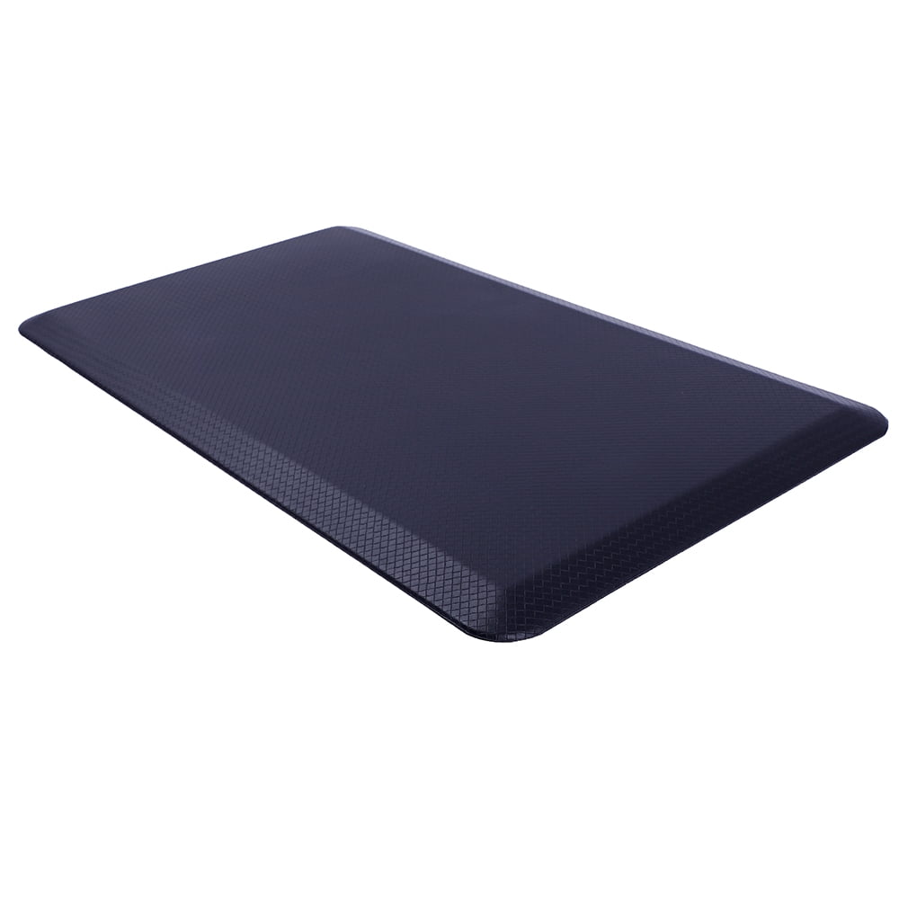 Kepooman 24" x 70" x 1/2" Anti-Fatigue Mats, Comfort Kitchen Mat Kitchen Rug for Indoor Outdoor, Extra Support and Thick Floor Mats, Office Standing Desk Mat Door Mat-Black