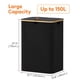 thumbnail image 4 of Cesto para la Ropa Sucia de 150L con Tapa, Cesta para la Colada con Asas de Bambú y 2 Bolsa Extraíble, Cesto de Ropa Plegable Grande para Dormitorio, Cuarto de Baño, Lavadero, Negro, 4 of 9