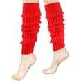 thumbnail image 2 of 80s Knitted Leg Warmers for Women, Fall Winter Women Girls Ribbed Outdoor Leg Cover Leg Warmers Knitted Leg Socks for Party, 2 of 5