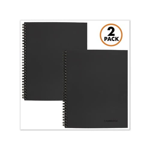 Cambridge Meeting Notebook, 80 Sheets, 11" x 8 1/8", 2 Pack, Gray 0634101