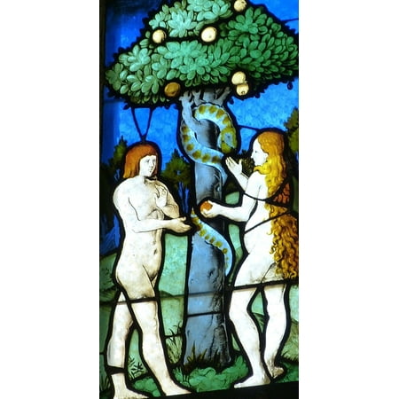 LAMINATED POSTER Church Church Window Window Adam And Eve Poster Print 24 x 36