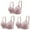 Grey, variant on Virmaxy 3PC Womens Wireless Bra 3PC Sexy Comfortable Breathable Large Size Adjustable Sexy Bra with Side Folding Beautiful Back Bra Adjustable Shoulder Straps Beige XXL