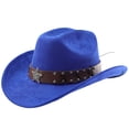 thumbnail image 3 of Western Cowboy Hat With Curved Brim For Outdoor Travel And Riding Adventures In Country Style, 3 of 3