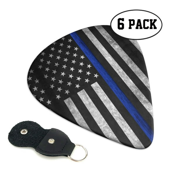6 Pack Guitar Picks Plectrums Thin Green Line Flag Guitar Pick Guitar Picks for Women Men Beginner Guitar Palyers