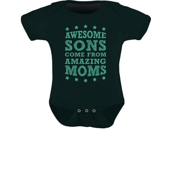 Tstars Boys Unisex Best Gift for Mother's Day Shirts Awesome Sons Come from Amazing Moms Baby Toddler Cool Cute Gift for Mom Shirts for Baby Boy Mothers Day Gift Outfit Baby Bodysuit