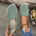 thumbnail image 4 of Loafers for Women Slip on Solid Mesh Walking Shoes Comfy Soft Sole Lightweight Driving Nursing Shoes Casual Breathable Flat Shoes Green Size 9.5, 4 of 7