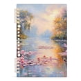 thumbnail image 2 of Painting Flowers Lake Trees Ring Binder Notebook Journey Note Diary College Ruled Spiral Notebook Study Loose Leaf Paper A5 60 Pages, 2 of 8