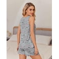 thumbnail image 3 of Ekouaer Womens Pajamas Set Soft Comfy Sleeveless Sleepwear Tank and Shorts Pj Set Summer 2 Piece Loungewear, 3 of 6