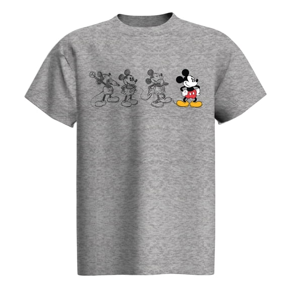 Disney 3 Sketchy Mickey Youth Tee (Unisex), XS to XL