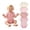 Pink, variant on Ruyang 5 Piece Set for Baby Vertical Ribbed Short Sleeve Crew Neck Romper Infant Cotton One-Piece Bodysuits Toddler Clothes 0-12 M