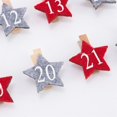 thumbnail image 3 of Clips de madera con forma de estrella y cuerdas para fotos navideñas y decoración DIY, paquete festivo de 24, 3 of 8