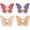 4pcs,Pink, purple, khaki, deep pink, variant on CATPAN 4 Pcs Butterfly Waist Button Pins, Alloy Adjustable Jean Waist Tightener Buttons with Pearl-Style Center, Removable Clothing Pins for Jeans, Pants, Skirts and Shorts