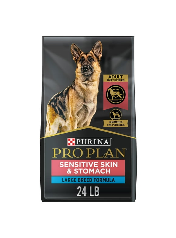 Purina Pro Plan Dry Dog Food for Large Breeds Sensitive Skin & Stomach, Salmon & Rice, 24 lb bag