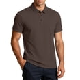 thumbnail image 2 of VgaVtl Short Sleeve Polo for Men Collared Pullover Summer Button Breathable Office Mens Tops Plain Casual, 2 of 7
