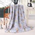 thumbnail image 2 of Light Purple Fairy Princess Pattern Blanket,Comfortable Soft Lamb Wool Throw Blanket,All Season,Warm Lightweight Blankets for Sofa Bed Couch Living Room Chair,60"x80", 2 of 4