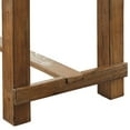 thumbnail image 2 of Wooden Top Bar Height Table with Thick Block Legs Brown, 2 of 5