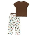 thumbnail image 4 of Lazy One Women's Pajama Set, Short Sleeves with Cute Prints, Relaxed Fit, Coffee First, 4 of 7
