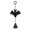 B, variant on Decorr Halloween Hanging Bell Ornament, 9.06 Inch Witch Hat Black Cat Sculpture Wind Chime Pendant, Gothic Spooky Wall Door Hanging Decor, Halloween Decorations for Party Home Entryway