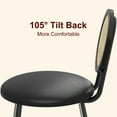 thumbnail image 5 of EastVita Set of 2 Modern Dining Chairs,Thick Upholstered Kitchen Dining Room Chairs with Metal Legs,Space Saving,Black (2-Pack), 5 of 8