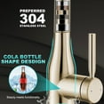 thumbnail image 4 of Sunrinx Brushed Gold Kitchen Faucet Pull Down Sprayer, 3 Mode, 360° Swivel Sink Faucet, 4 of 10
