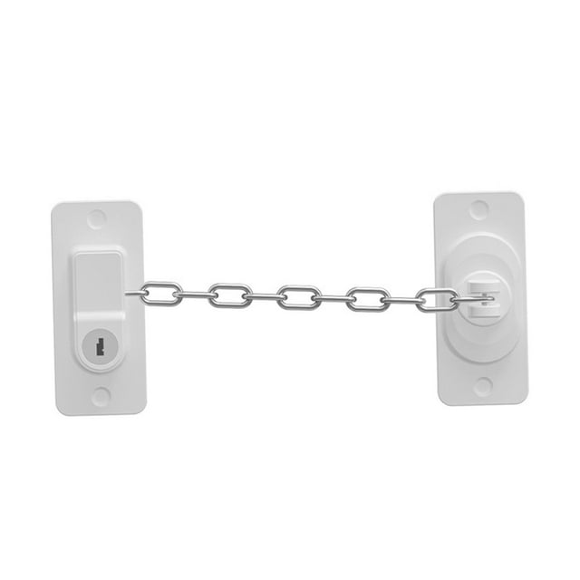 tredstone Child Safety Window Lock Provides Durable Security Chain To Prevent Falling Risks In Cabinets And Drawers Kitchen Fridge White Chain Length 20cm