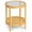 Natural_19.7", variant on IVV 19.7" Round Side Table with Glass Top and Hand-Woven Rattan Shelf, Natural Rubberwood Frame Small End Table for Living Room, Balcony, Patio