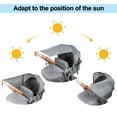 thumbnail image 3 of Whataatahia Toldo Universal para Cochecitos, Bañeras para Bebés - Protección Solar Resistente Al Desgarro con Recubrimiento De Protección UV 50+ Y Función De Persiana Enrollable - Gris Melange, 3 of 5