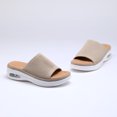 thumbnail image 6 of Pennysue Women's Air Cushion Knit Sandals Beige Lightweight Platform Slide Sandals 7M, 6 of 7