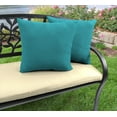 thumbnail image 2 of Jordan Manufacturing 16" x 16" McHusk Lagoon Aqua Solid Square Outdoor Throw Pillows (2 Pack), 2 of 4