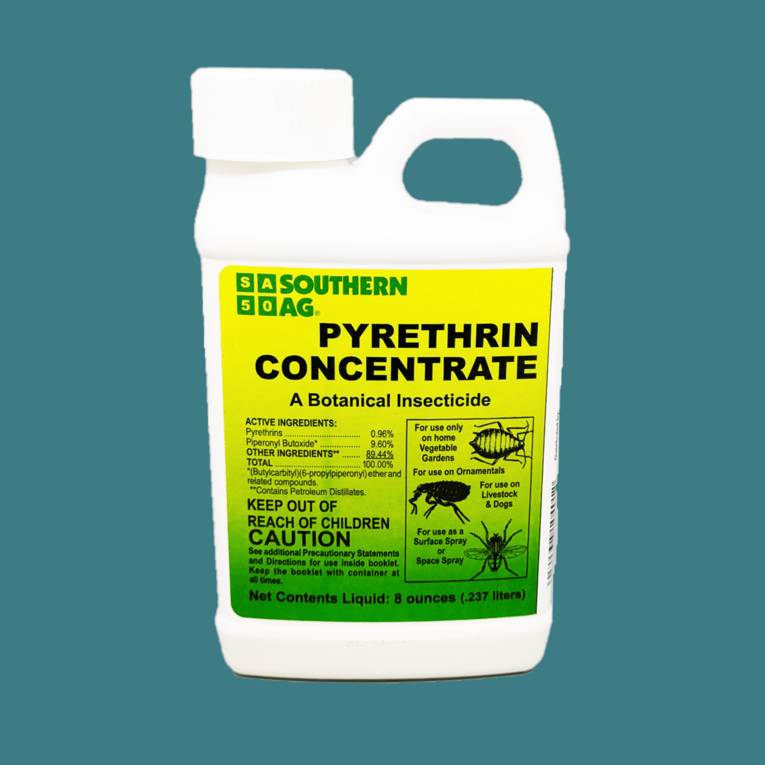 Pyrethrin Concentrate - Organic Insect Control Made from Chrysanthemums - 8 fl oz Bottle by Southern Ag