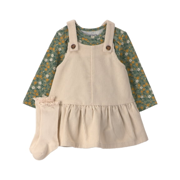 Carter's Child of Mine Baby Girl Dress Set, 3-Piece, Sizes 0/3-24 Months