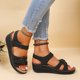 thumbnail image 5 of WILLBEST Sandalias De Playa Con Cierre De Velcro Para Mujer Y Niña, Cómodas, Informales, 5 of 7