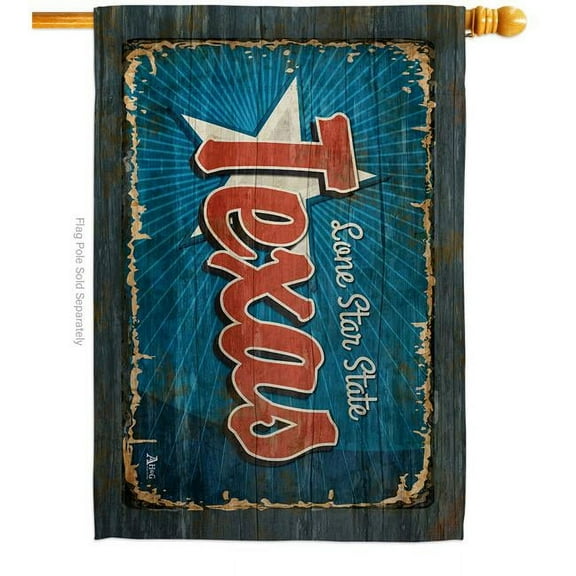 Americana Home & Garden  28 x 40 in. Texas Vintage American State House Flag with Double-Sided Horizontal Decoration Banner Garden Yard Gift