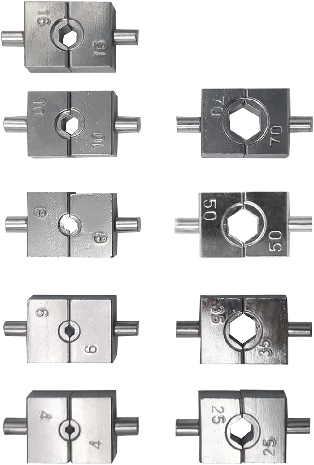 ALL-CARB 6 Tons Hydraulic Wire and Cable Lug Terminal Crimping Connection Tool with 9 Pairs of Dies
