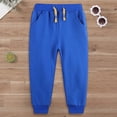 thumbnail image 5 of Ymyiu Pants for Toddler Boys Toddler Boy Pants Cotton Sweatpants Kids Jogger Drawstring Elastic Bottom,Active Jogger,Long Pants with Pockets Size 6-7 Years(Blue, 6-7 Years), 5 of 9