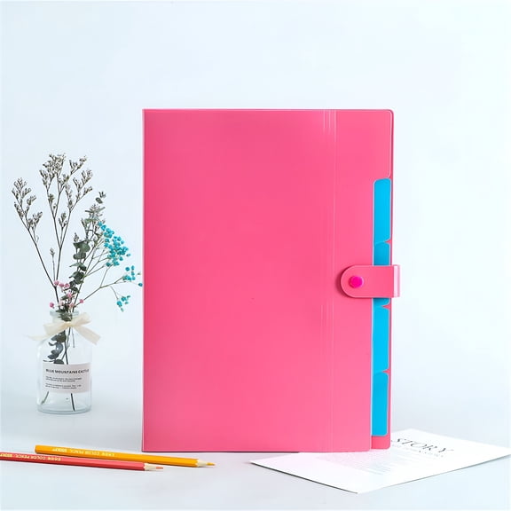 CCOCC 2026 New Accordion File Organizer,Letter Size,5 Pocket Expanding File Folder,Cute File Folder with Snap Fastener,Portable File Organizer for School Office Supplies,Folders for Documents,1 Pcs