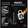 thumbnail image 3 of Fireproof Water-Resistant Bag, Protects Important Documents, 15 x 11 inch, Black - Emergency Bag, 3 of 6