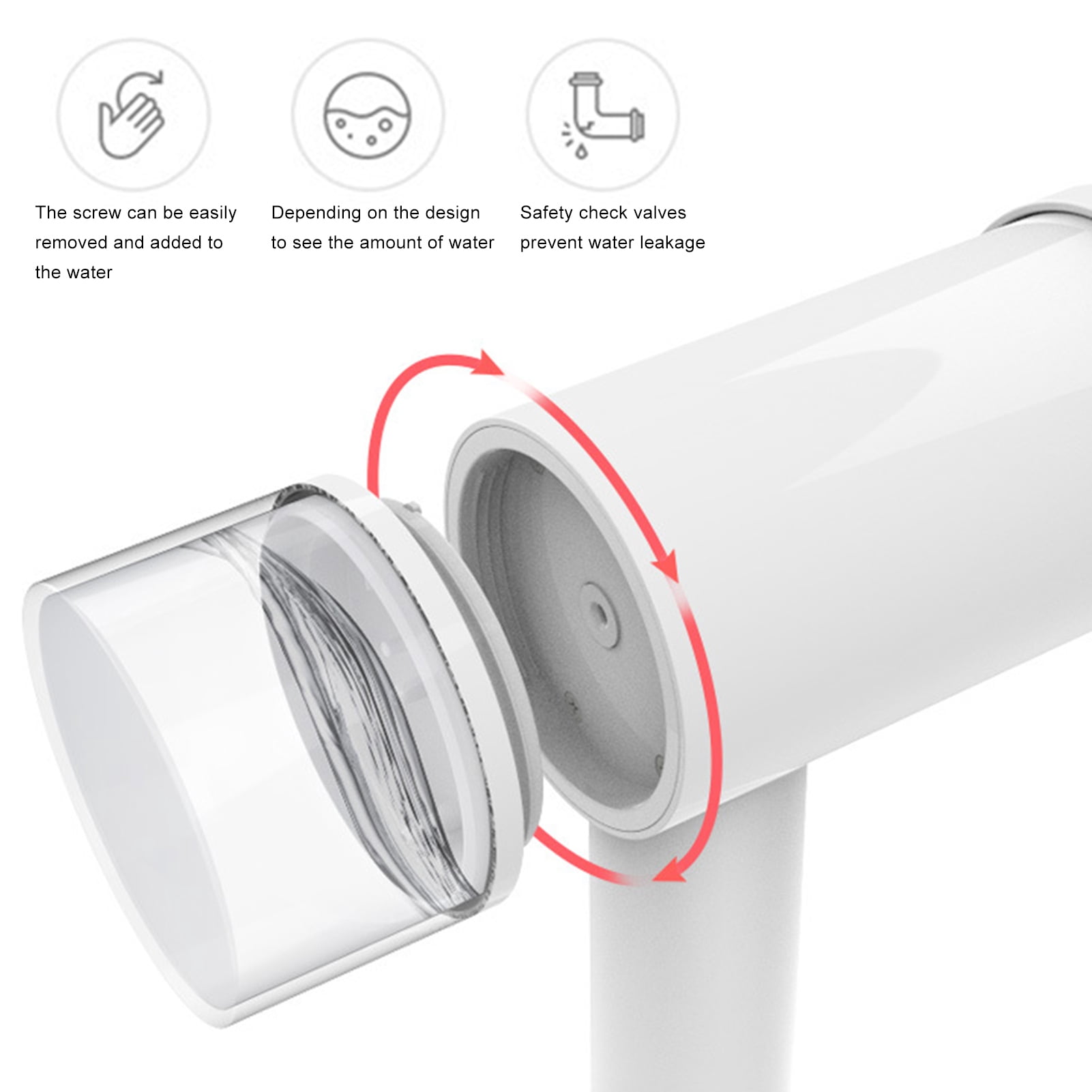 Happydeer Handheld Garment Steamer, Folding Steam Iron Fabric Wrinkles Remover Iron, 5.1fl.oz/200ml Removable Water Tank