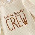 thumbnail image 6 of Cjfdfy Newborn Baby Girl Boy Fall Outfits Cousin Crew Waffled Ribbed Long Sleeve Bodysuit And Hat 2Pcs Infant Cute Coming Home Fall Winter Outfit 0-9M, 6 of 9