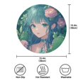 thumbnail image 7 of WOBOGO Anime Cactus Lass Round Placemats Set of 6 Heat Resistant Washable Kitchen Table Decorations 15.4in, 7 of 7