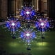 thumbnail image 2 of OriginalSourcing - Paquete de 4 luces solares de 120 LED para exteriores, luces solares de fuegos artificiales para exteriores, resistentes al agua, con 8 modos de parpadeo, luces solares para decora, 2 of 3