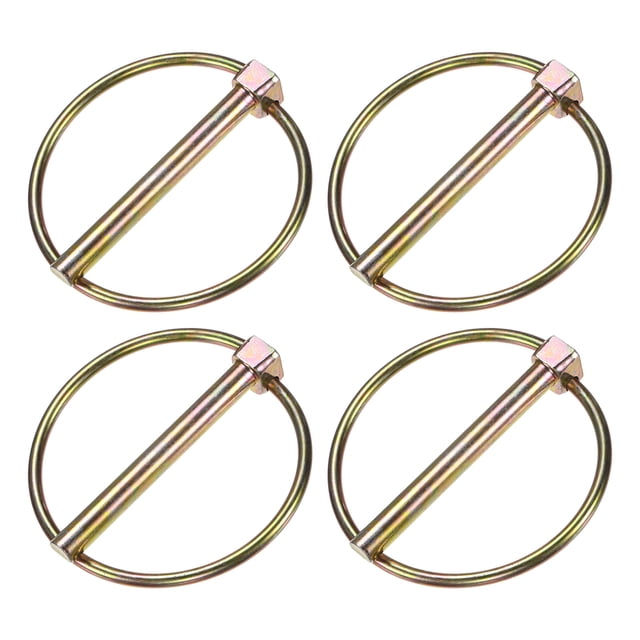 Uxcell 4Pack Pasador de Anillo, 8x70mm Pasadores de Remolque de Acero al Carbono con Zinc Colorido