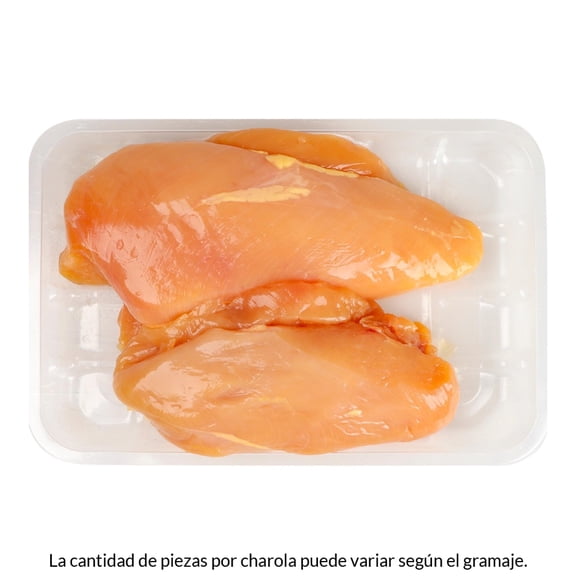 Pechuga sin hueso por kg peso aprox por charola 600 a 700 g