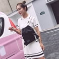 thumbnail image 6 of Canvas Backpack Drawstring Backpack Casual Backpack Drawstring Pocket Bag Fashion Small Bag Travel Day Pack for Women Men, 6 of 7