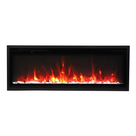 

Remii WM-SLIM-65 65 in. Extra Slim Indoor Only Electric Fireplace with Black Steel Surround