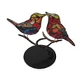 thumbnail image 2 of Painting Glass Bird Decor Decorative Birds,Stained Glass Bird Decorative Figurines, Miniature Bird Figurines,Outdoor and Indoor Bird Statues and Figurines - Bird Decorations for Home and Garden, 2 of 3