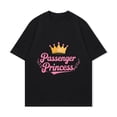 thumbnail image 2 of Passenger Princess T Shirt Black Crown And Pink Text Design For Casual Wear, 2 of 4
