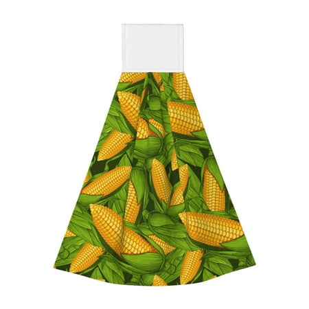 

Wukai Fresh Corn 1 Print Kitchen Towels Quick Dry Washcloths Coral Velvet Dishtowels Multipurpose Reusable Cloths Soft Tea Absorbent Cleaning Cloths