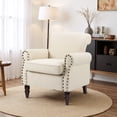 thumbnail image 6 of UIXE Accent Chairs for Living Room Comfy Beige Armchair for Bedroom Upholstered Arm Chair Side Seating for Home Office, 6 of 7